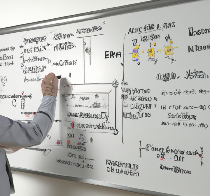 whiteboard with engineering